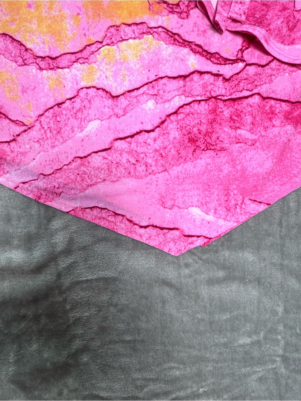 Alfani Pink and Orange Wave-Print Tie-Sleeve Blouse - Picture 5 of 9